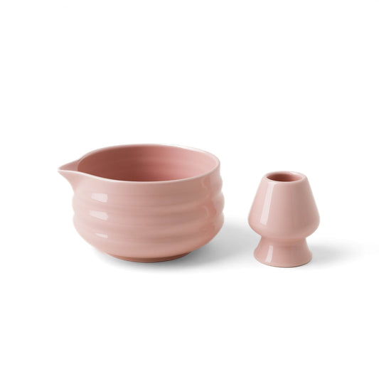 Glazed Chawan Matcha Bowl & Whisk Holder